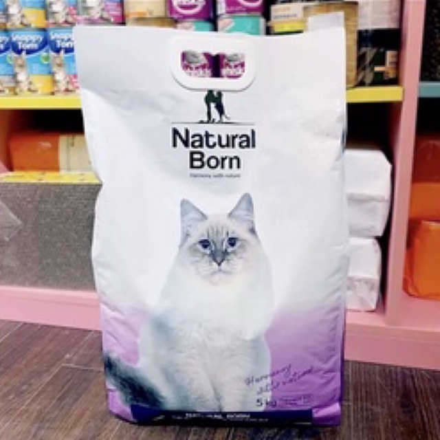 Thức ăn cho mèo hạt Natural Born Healthy Cat Premium bao 5kg xuất xứ Hàn Quốc