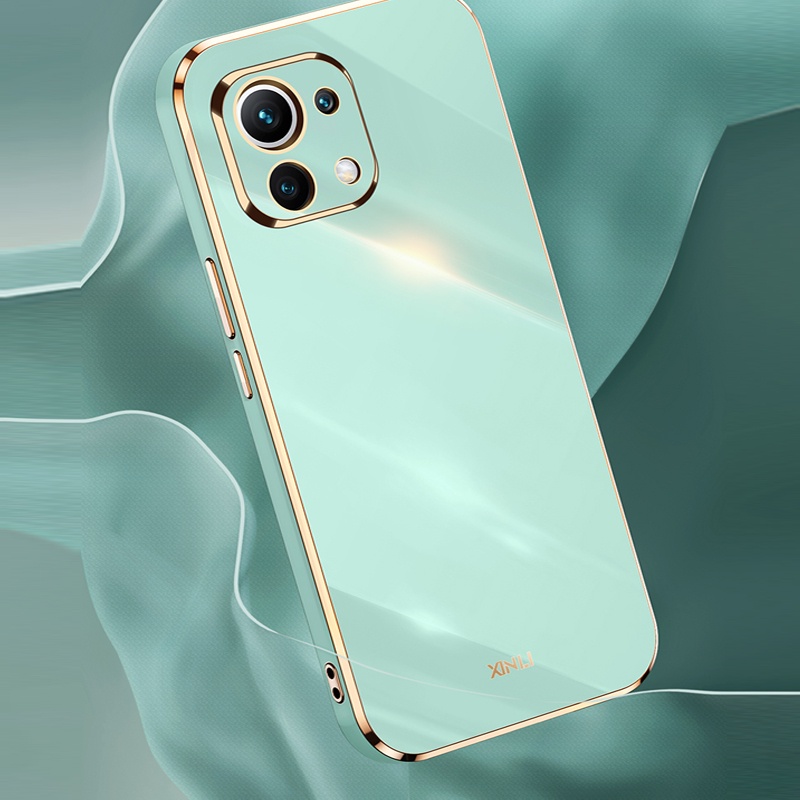 Ốp điện thoại cạnh mềm mạ điện 6d cho Xiaomi Mi 11 Lite 5G NE 11T 10T Pro