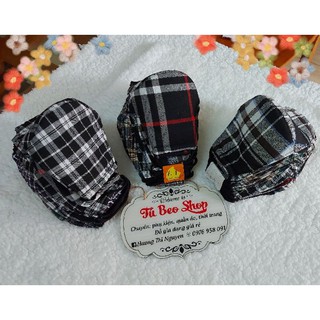 Khẩu trang vải kẻ ka rô