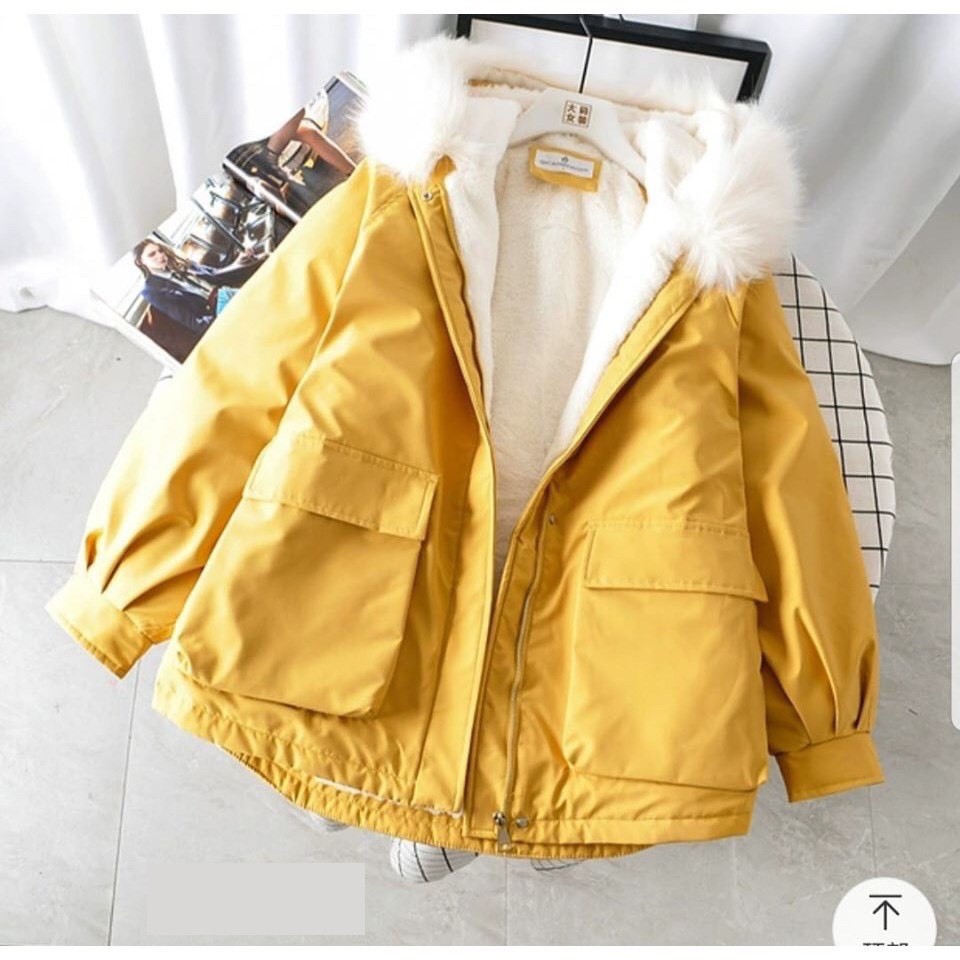 áo khoác kaki lót lông