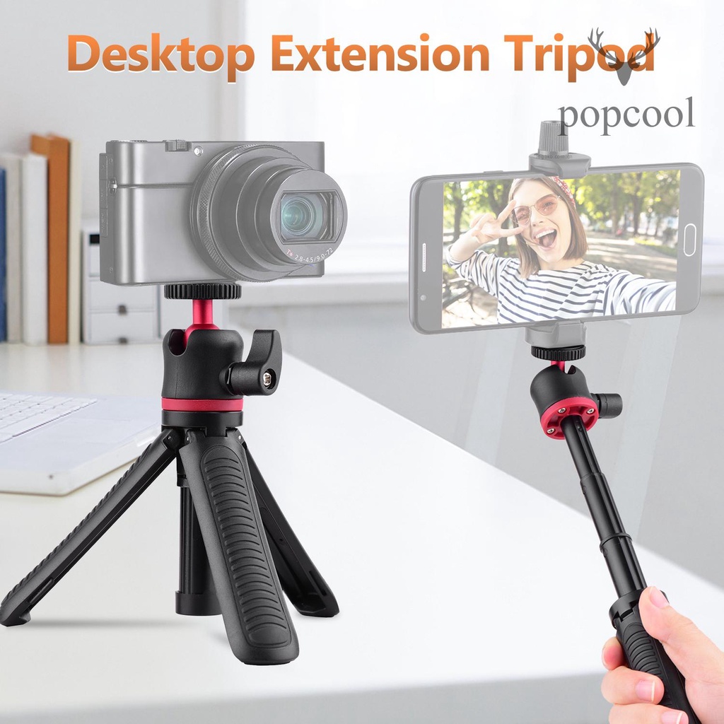 Giá Đỡ Ba Chân Mini Cầm Tay Đầu Tròn 1 / 4 Inch Có Thể Kéo Dài Và Kéo Dài Kèm Ốc Vít Dùng Để Quay Vlogging / Phát Trực Tuyến | BigBuy360 - bigbuy360.vn