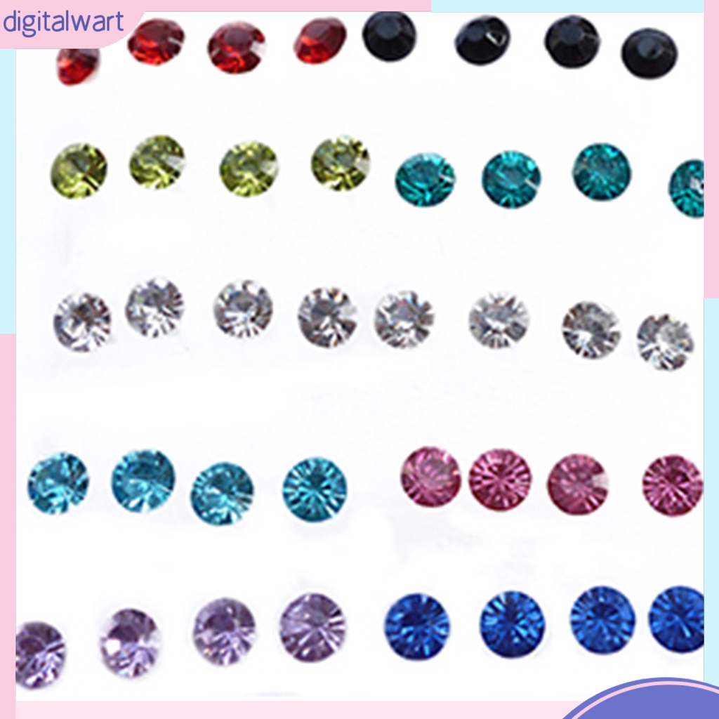 Set 20 Đôi Khuyên Tai Đính Đá Thời Trang Thanh Lịch Dành Cho Nữ