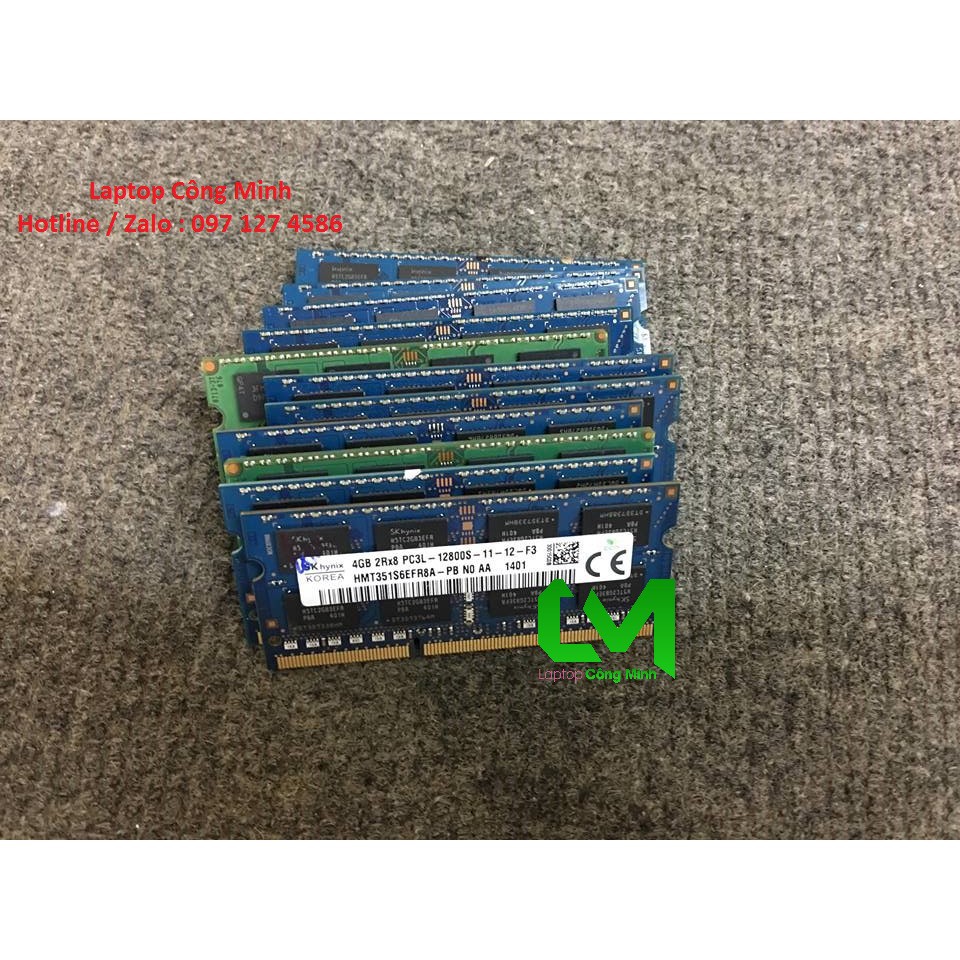 Ram Laptop 4Gb PC3L Bus 12800 , 1600 -  Tháo Máy Chính Hãng, Bảo Hành 1 Năm