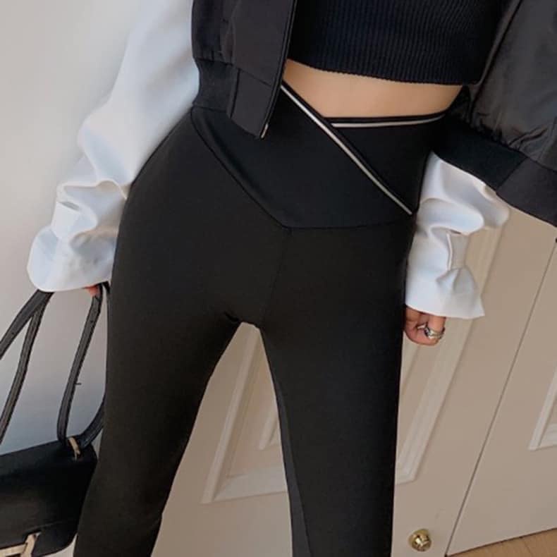 Quần legging nữ SPORT dáng dài cạp cao gen bụng nâng mông kèm túi giấy hot trend 2021