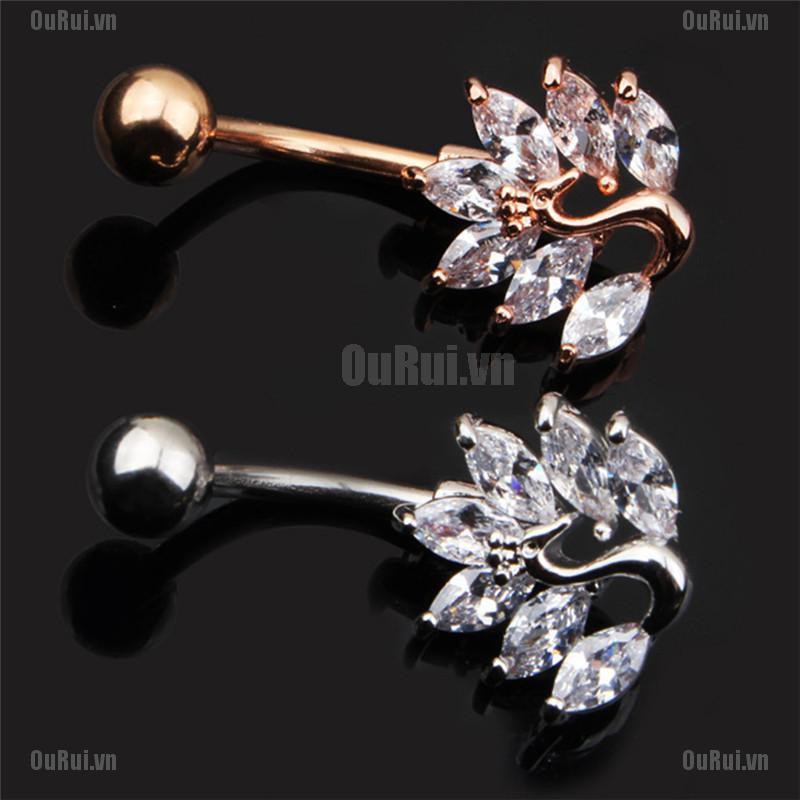 Khuyên Rốn Hình Chim Công Dễ Thương