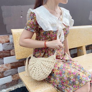 [ẢNH GẤU CHỤP kèm video + feedback] Túi cói mềm mix tua rua siêu xinh