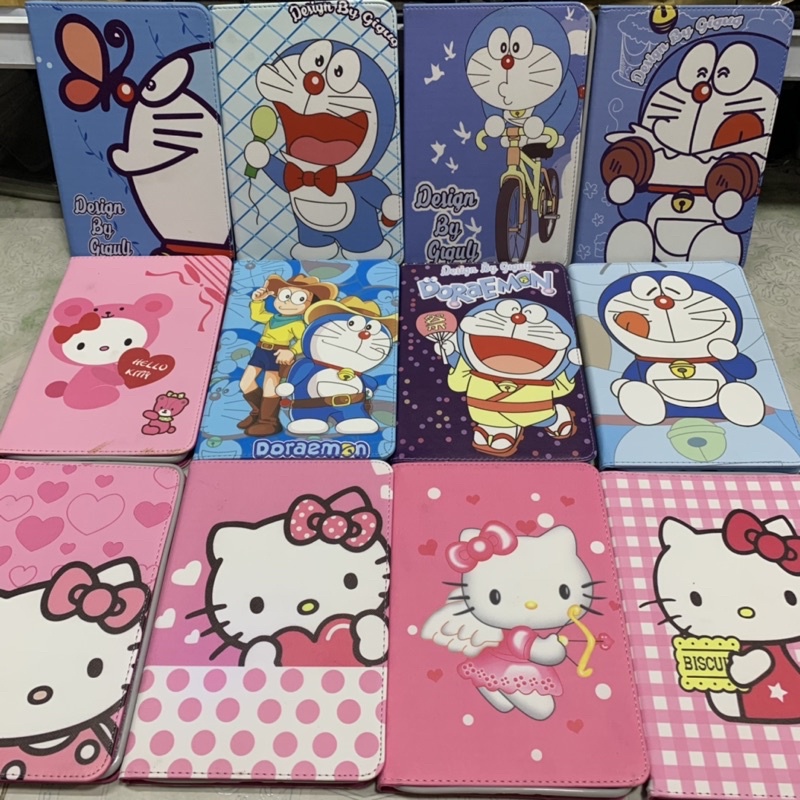 Bao da samsung Tab A 8inch T350 T355 kitty doremon siêu dễ thương