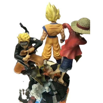 Mô HÌNH One Piece JUMP Fighting Luffy Monkey King Uzumaki Naruto Big Three Figures