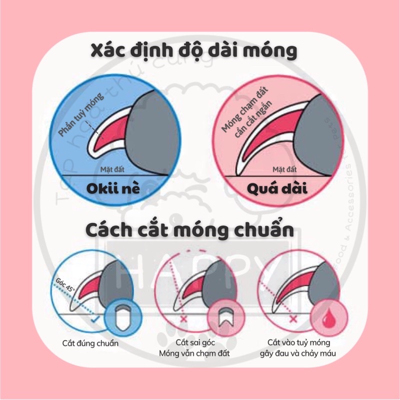 Bộ kềm cắt móng cho chó mèo / Kềm cắt móng kèm dũa cho thú cưng [Ảnh thật] [Có sẵn] - Tạp Hóa Thú Cưng Happy