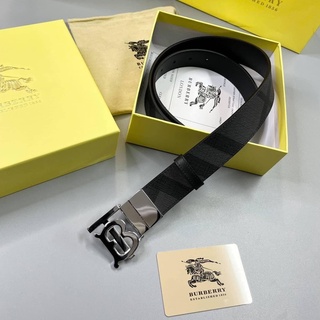 Thắt lưng, dây nịt Burberry Original dây da kẻ sọc