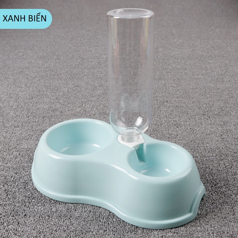 Bát Ăn Đôi Kèm Bình Nước Tự Động 500 ML Cho Chó Mèo BA1222 MIAOCAT