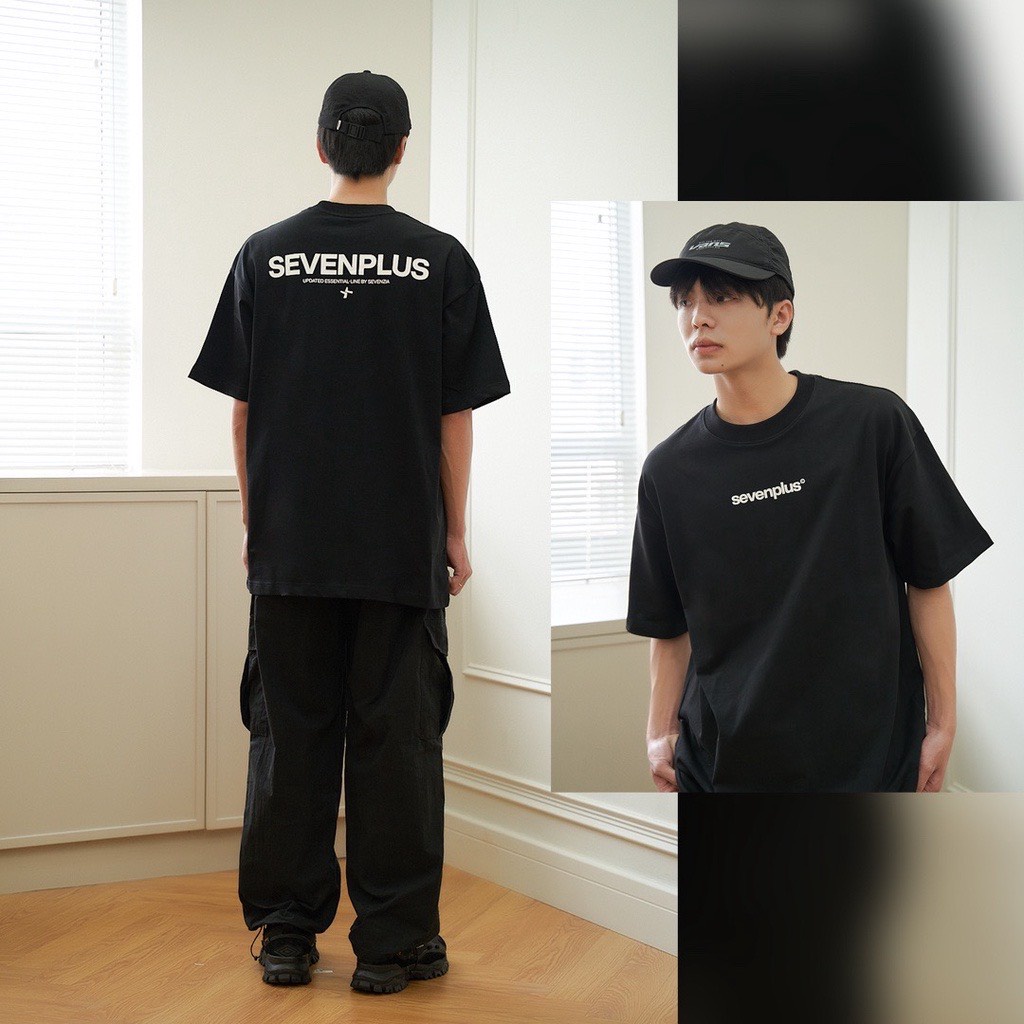 Áo thun tay lỡ G1SHOP vải coton dày dặn, co dãn, form rộng - SevenPlus 02