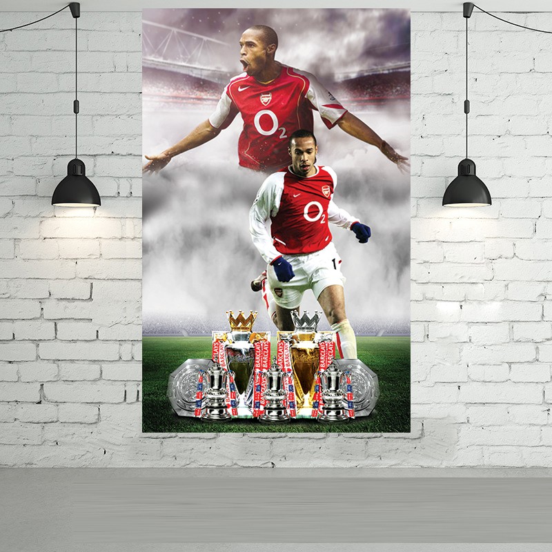 Poster decal dán tường Ozil Henry aubameyang Arsenal