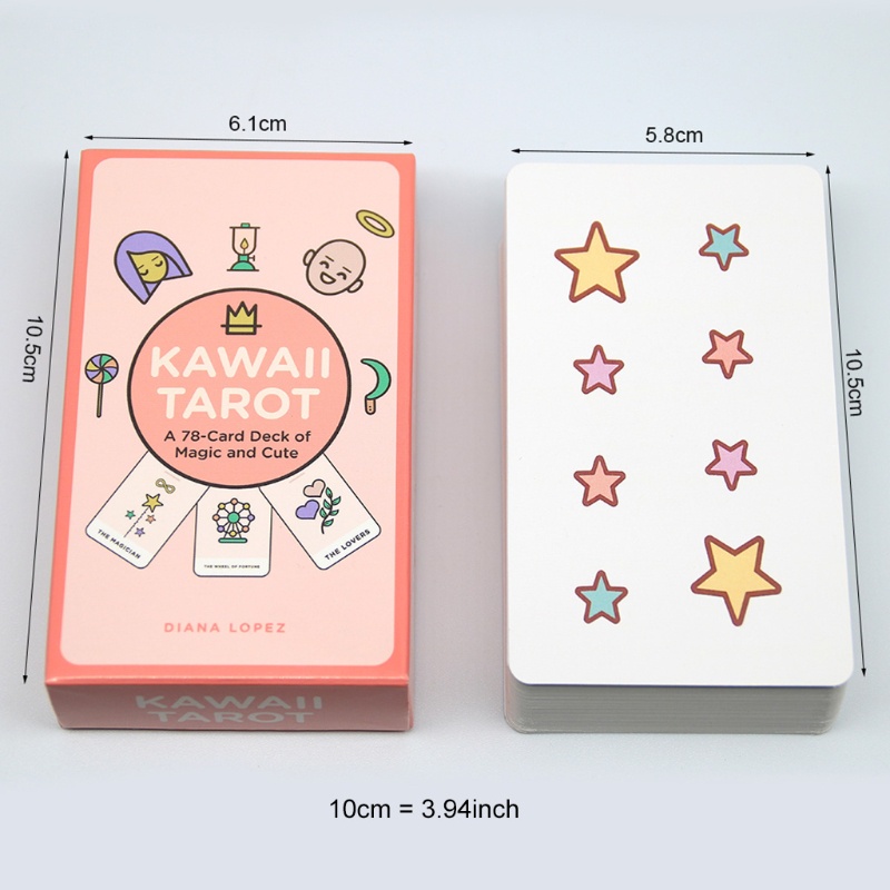 Bộ Bài Tarot 78 Lá Tiếng Anh Thiết Kế Dễ Thương