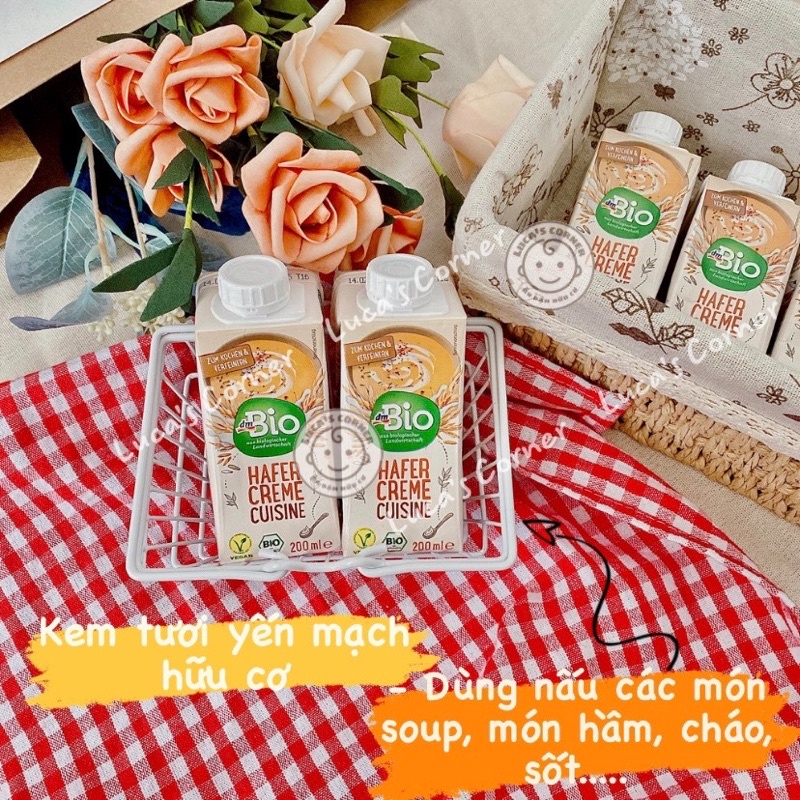 Kem tươi yến mạch hữu cơ EnerBio Đức