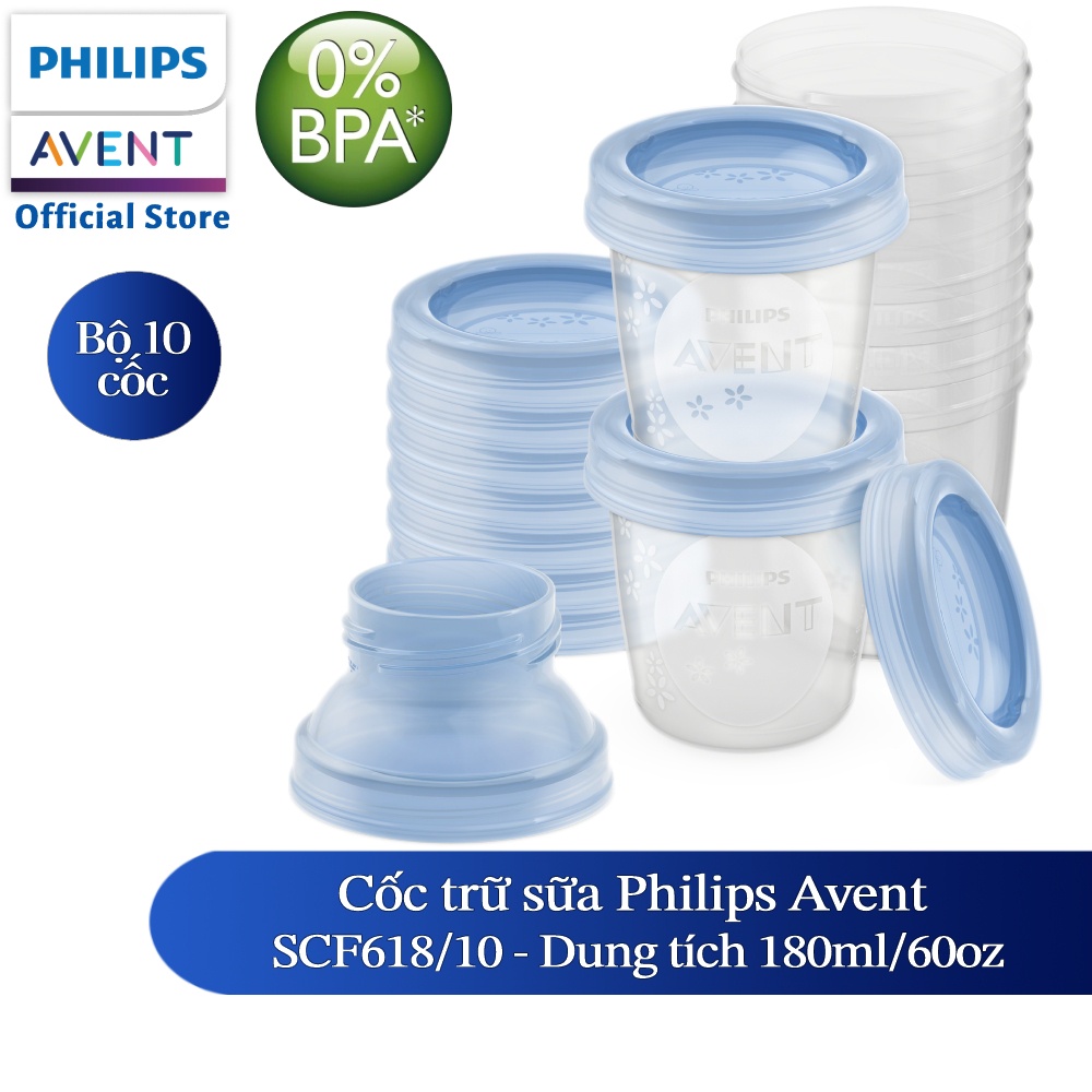 Philips Avent cốc trữ sữa SCF618/10 SCF619/05