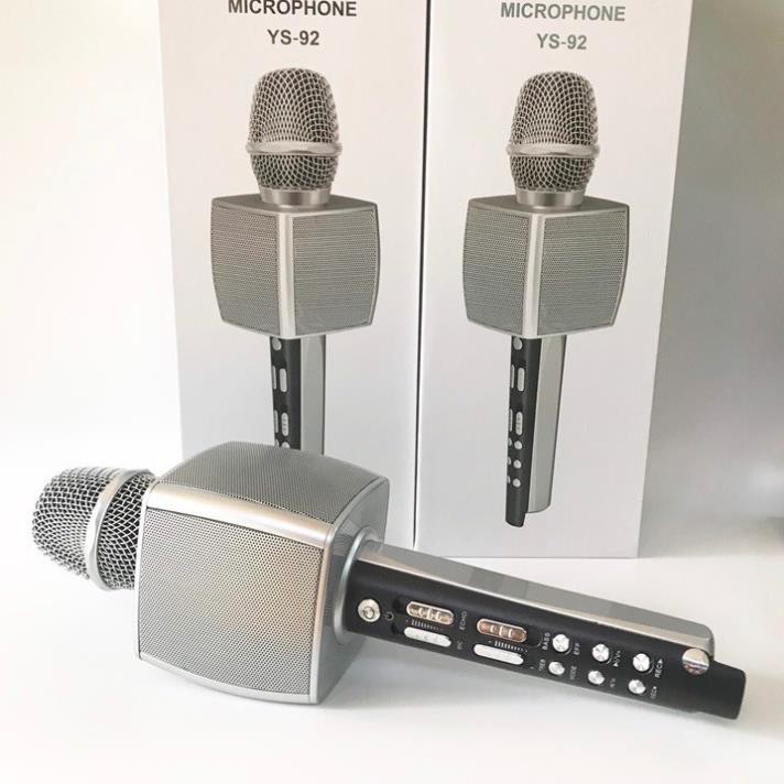 Micro Karaoke Bluetooth YS-92 JVJ Cao Cấp, Mícro Hát Cầm Tay Siêu Hay Cưc Vang Bass Chuẩn - BH 6 Tháng