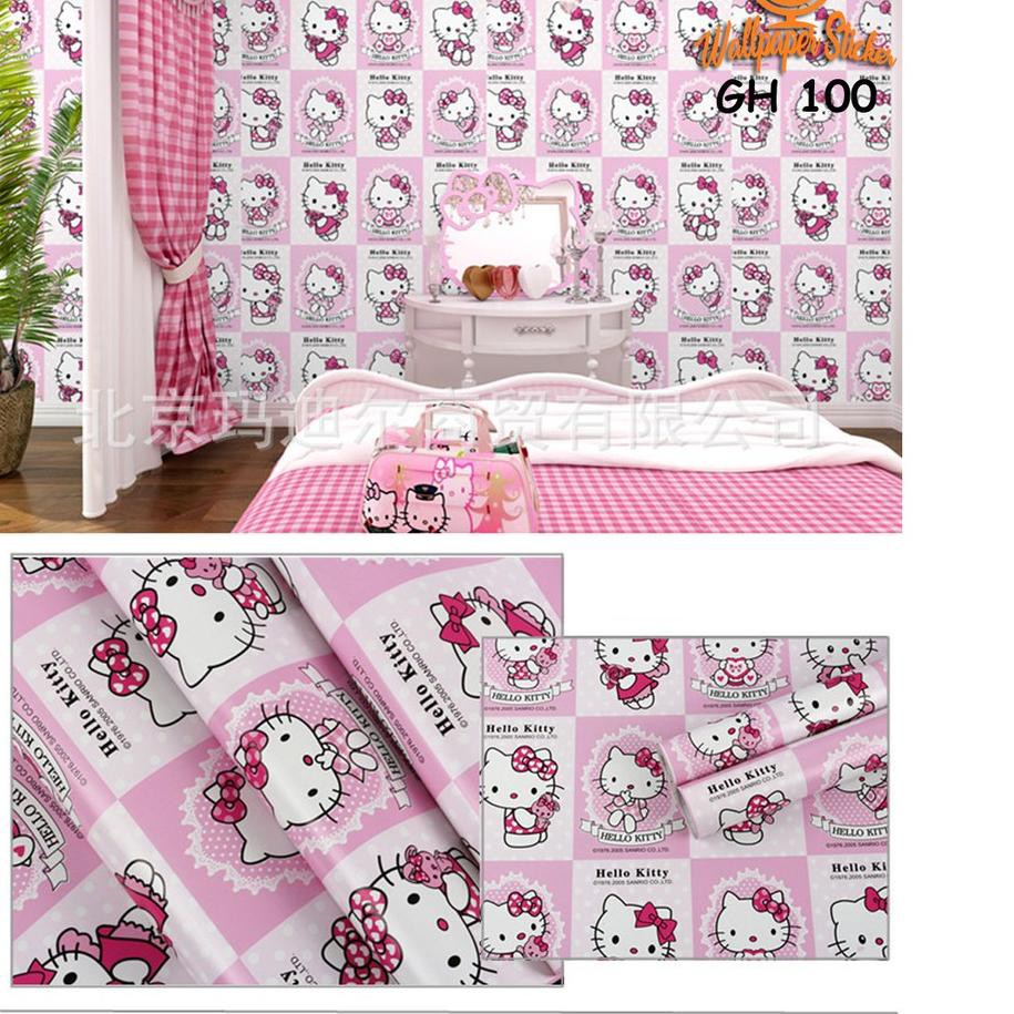 Giấy Dán Tường Hình Mèo Hello Kitty 45cm X 10m Gh100 giá cạnh tranh