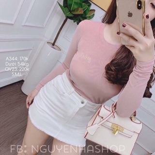 Áo Body Tay dài ( thun gân )