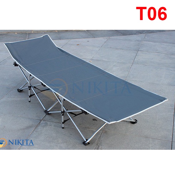 Giường xếp du lịch, vải bạt 3D chống thấm, chống bám bụi, xếp gọn kèm túi du lịch - Hàng chính hãng NIKITA