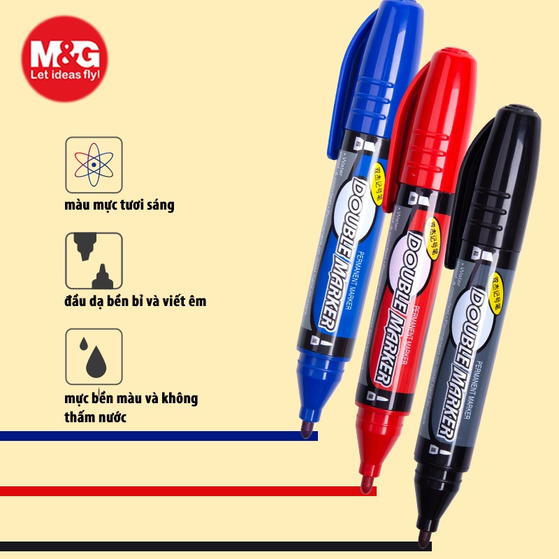 Bút lông dầu không xóa được chất lượng tốt MG2110 dung lượng mực lớn, sử dụng nhiều hơn
