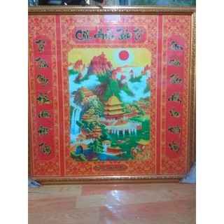 Tranh cửu huyền thất tổ thành phẩm 92x112