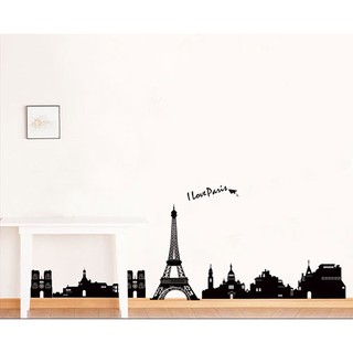 Decal dán tường - I love Paris