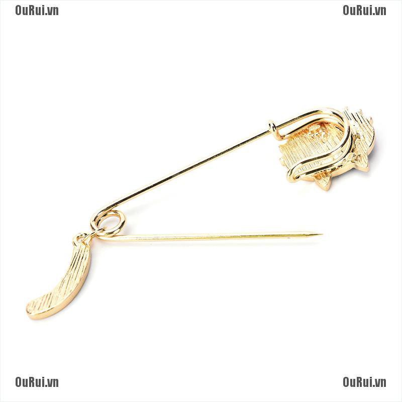 Huy Hiệu Cài Áo Hình Mèo Trắng Đen Dễ Thương