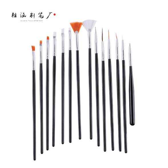 Bộ 15 cây cọ cây vẽ móng nghệ thuật, vẽ trang trí móng tay, làm nail chuyên nghiệp