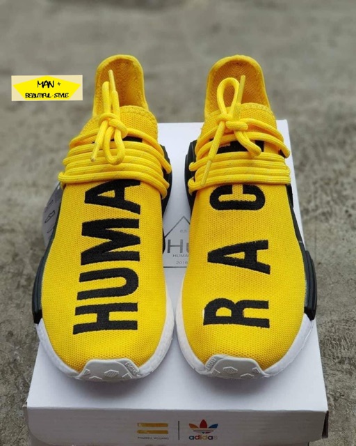 (HOT HOT HOT ) GIÀY THỂ THAO ADIDAS NMD HUMAN RACE YELLOW