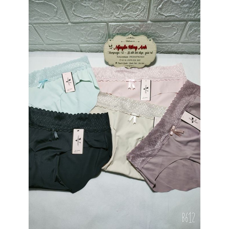 Quần lót su cạp ren 99069 su đúc lạnh phối ren nơ điệu đà thích hợp mặc hàng ngày | BigBuy360 - bigbuy360.vn