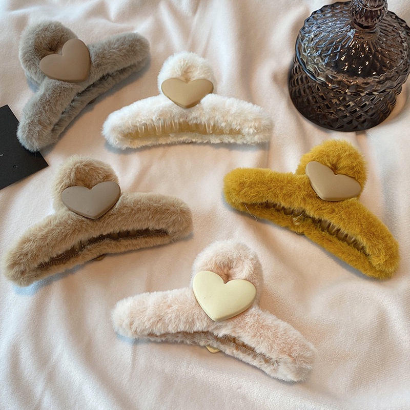 Kẹp Tóc Hình Gấu Bằng Lông Nhung Dễ Thương Xinh Xắn Cho Nữ