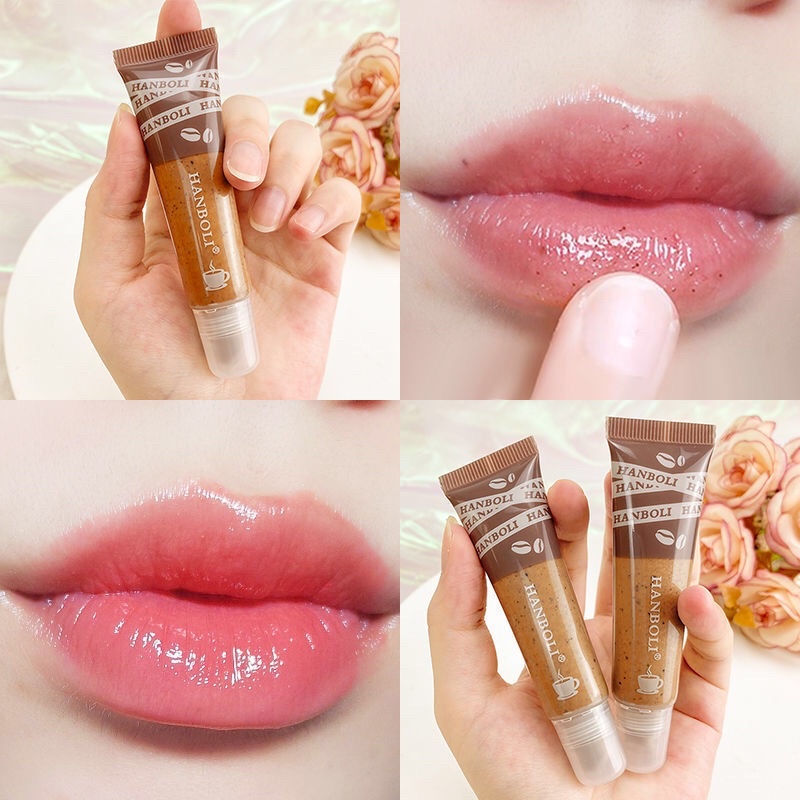 Tẩy Da Chết Tế Bào Chết Môi Hanboli Cafe CoffeeMoisturizing Lip Scrub Dưỡng Ẩm Và Căng Bóng Môi TD