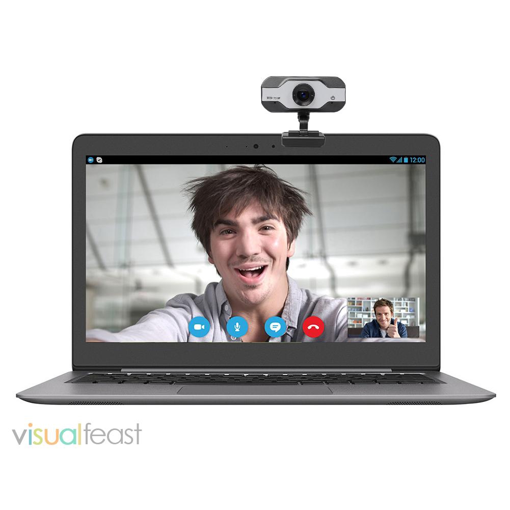 Webcam 720p Hd Usb Có Mic Xoay 360 Độ Cho Máy Tính