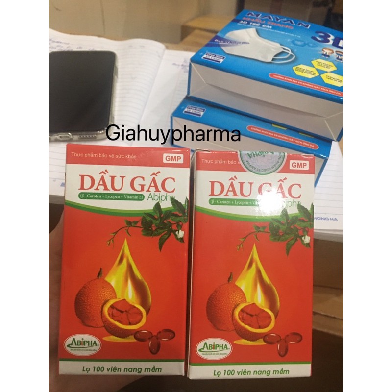 Dầu Gấc Abipha -bổ sung vitamin A sáng mắt đẹp da ( lọ 100v)