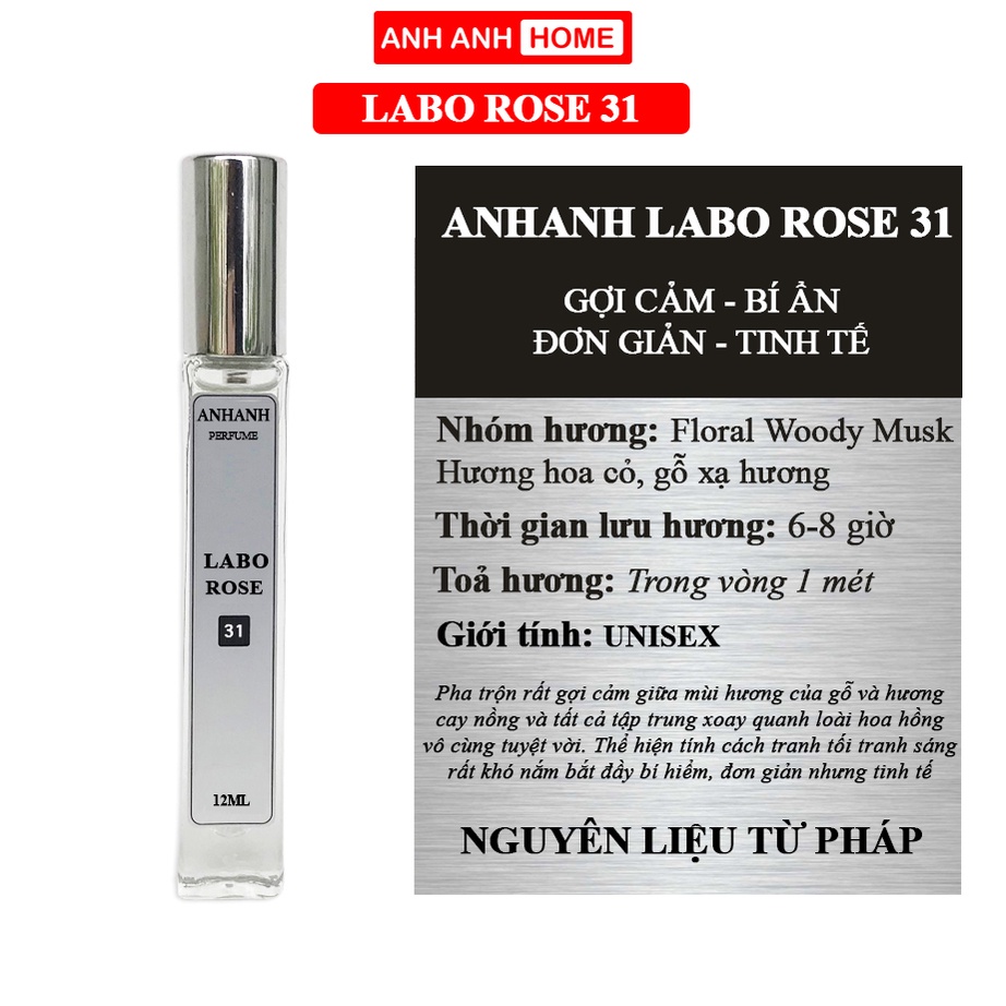 Nước hoa UNISEX AnhAnh - Độc đáo,bí hiểm, cá tính, lôi cuốn, khác biệt, ám ảnh - Lưu hương 6-8 tiếng