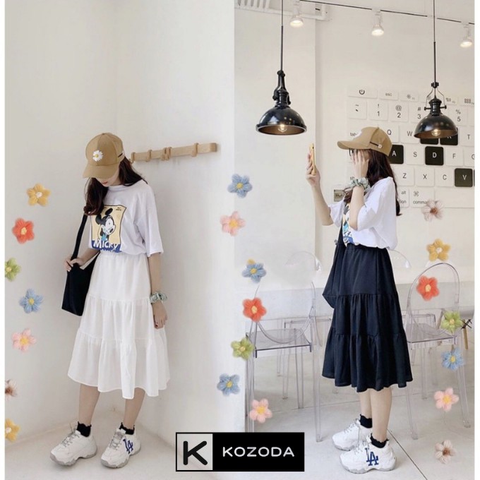 [ Mã FAMAYWA giảm 10K đơn 50K] Chân váy voan ☘ chân váy tầng 2 lớp kozoda Cv3