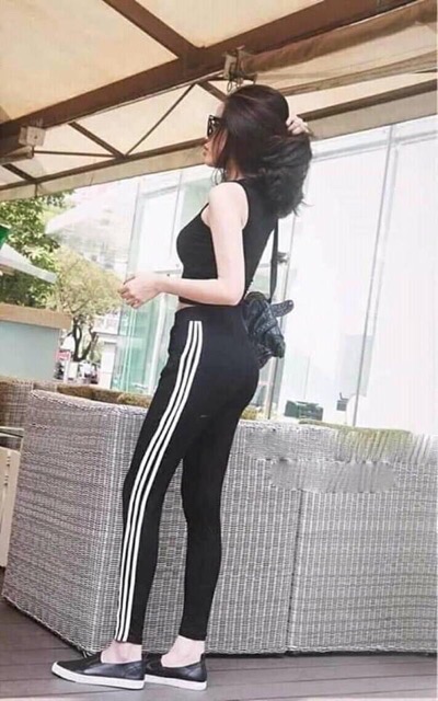 Quần legging 3 sọc chất Umi chuẩn xịn