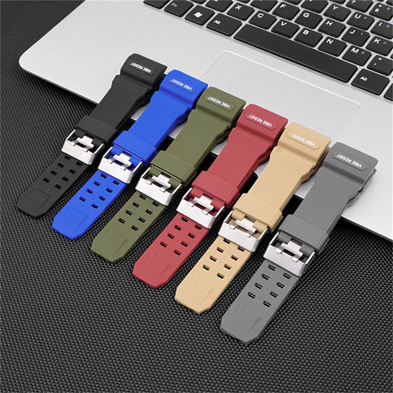 Dây Đeo Thay Thế Bằng Nhựa Resin Chống Nước Màu Xanh Quân Đội Cho Casio G-SHOCK GWG-1000GB