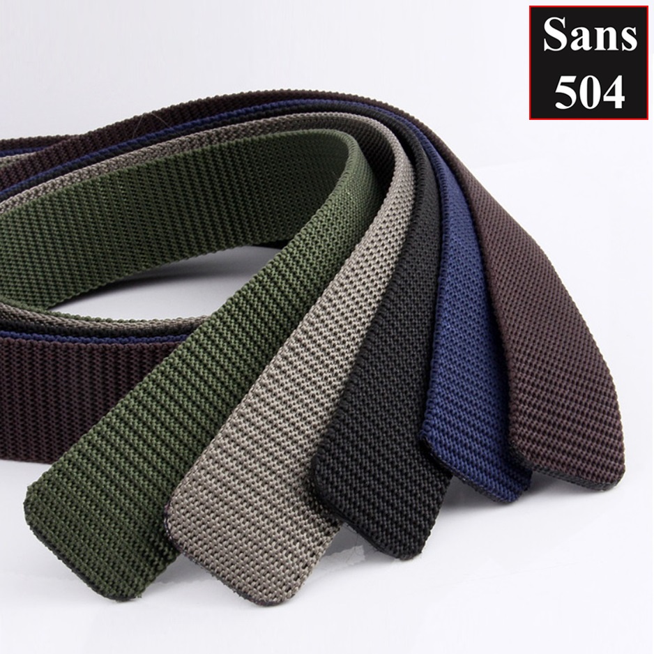 Thắt lưng nam vải dù Sans504 khoá nhựa dây nịt bố canvas thời trang công sở phong cách hàn quốc đẹp giá rẻ siêu bền