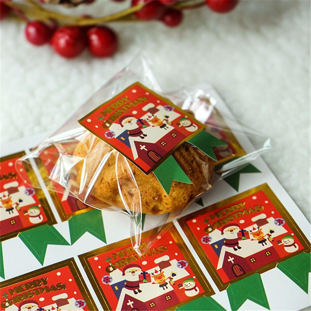 Sticker Giấy Dán Trang Trí Hộp Quà Giáng Sinh DIY
