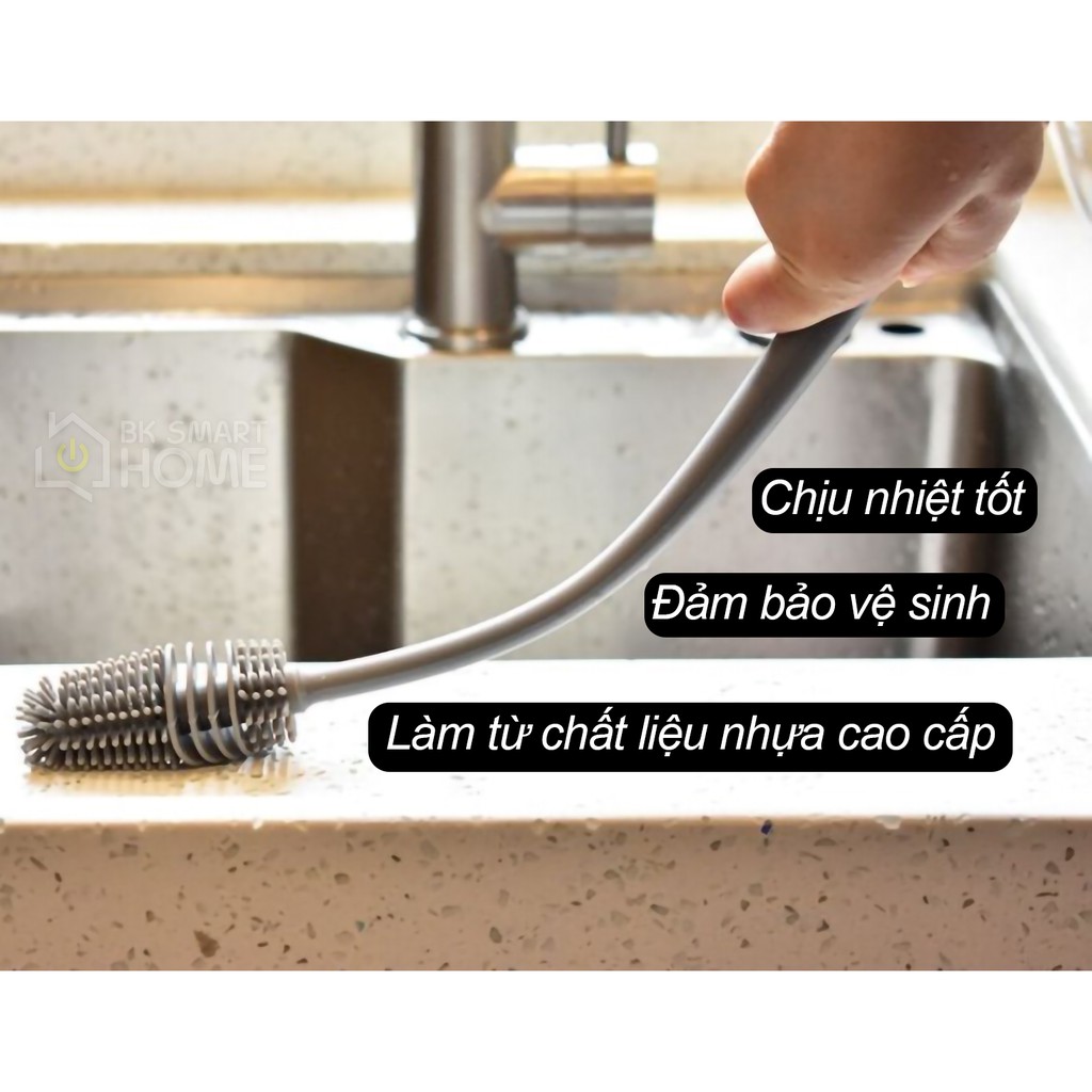 Cây cọ rửa ly cốc - Cây vệ sinh ly cốc làm từ silicon siêu dẻo