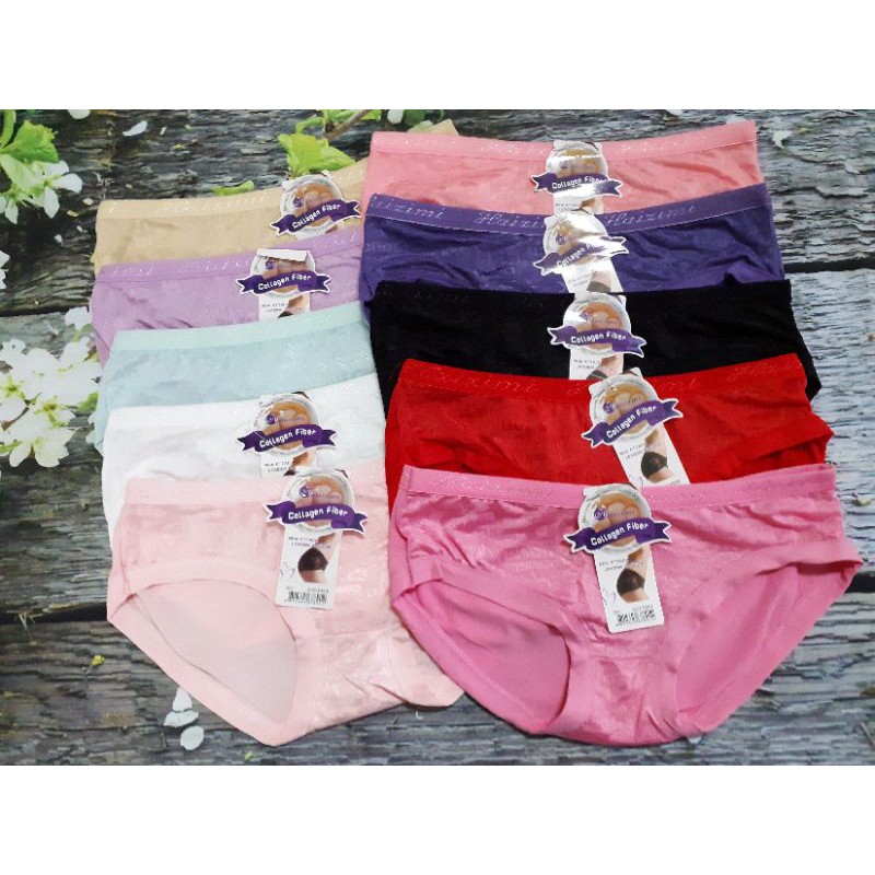 Set 5, 10 quần lót lưng thấp thun cotton phối chữ thông hơi.