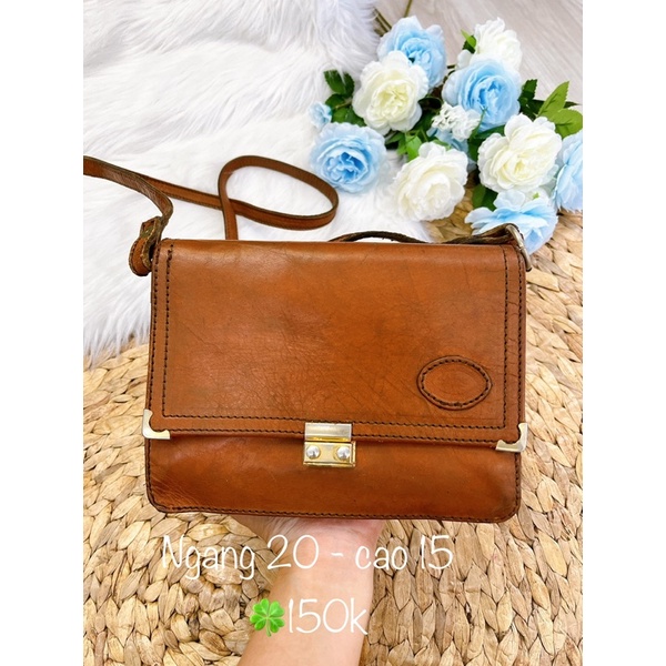 Túi da mộc dáng hộp hàng si