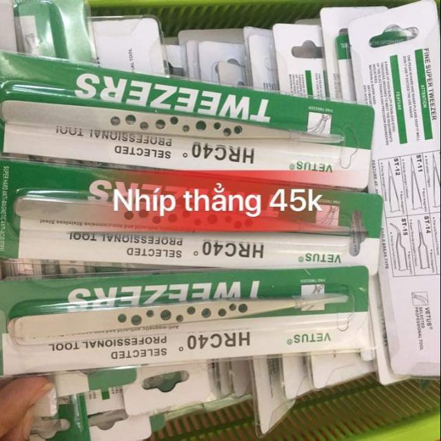 Cặp nhíp lổ (cong+thẳng "loại 1")