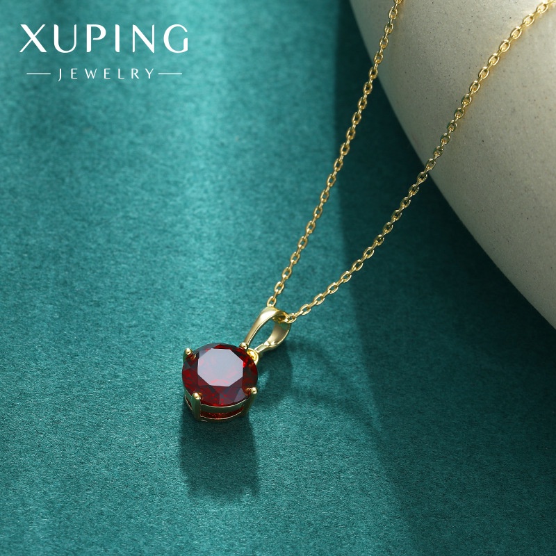 Mặt Dây Chuyền Nữ (Không có dây) FREE❤️SHIP Mạ Vàng 14K Đính Đá Ruby Đỏ Hoặc Xanh Xuping MDC02