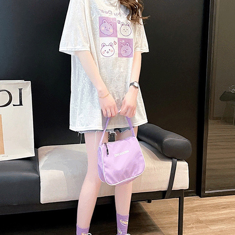 Áo Thun Lụa Lạnh Mỏng Dáng Rộng Tay Ngắn Thời Trang Mùa Hè Mới Cho Nữ