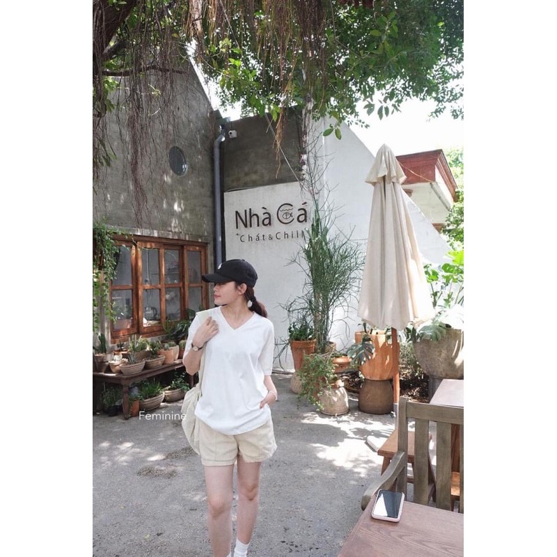Áo thun cổ tim