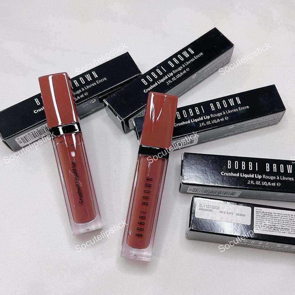 Son kem Bobbi Brown Crushed Liquid Lip màu Haute Cocoa Fullsize Fullbox
