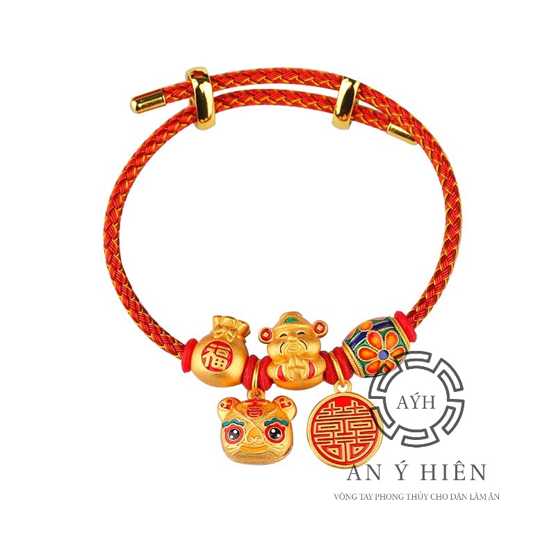 Charm Khóa đỏ chữ Hỷ #C286 ( An Ý Hiên)